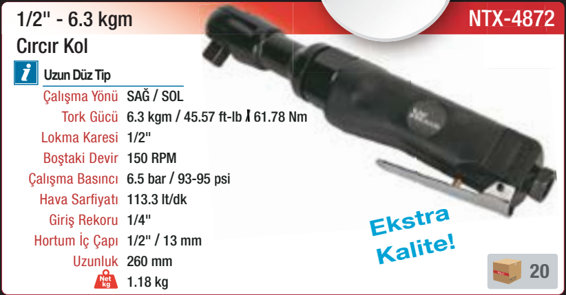 NTX-4872 orijinal katalog bilgileri