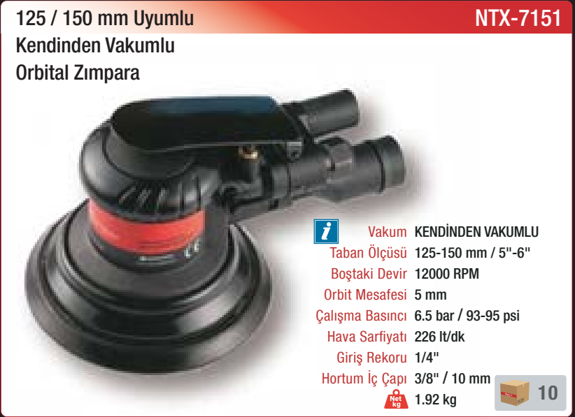 NTX-7151 orijinal katalog bilgileri
