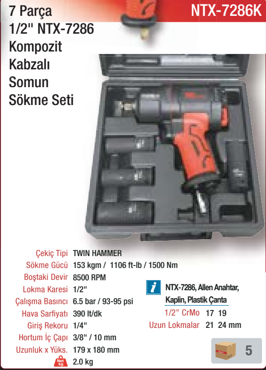 NTX-7286K orijinal katalog bilgileri
