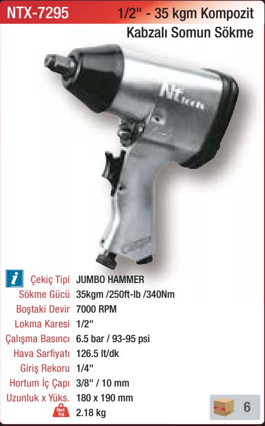 NTX-7295 orijinal katalog bilgileri