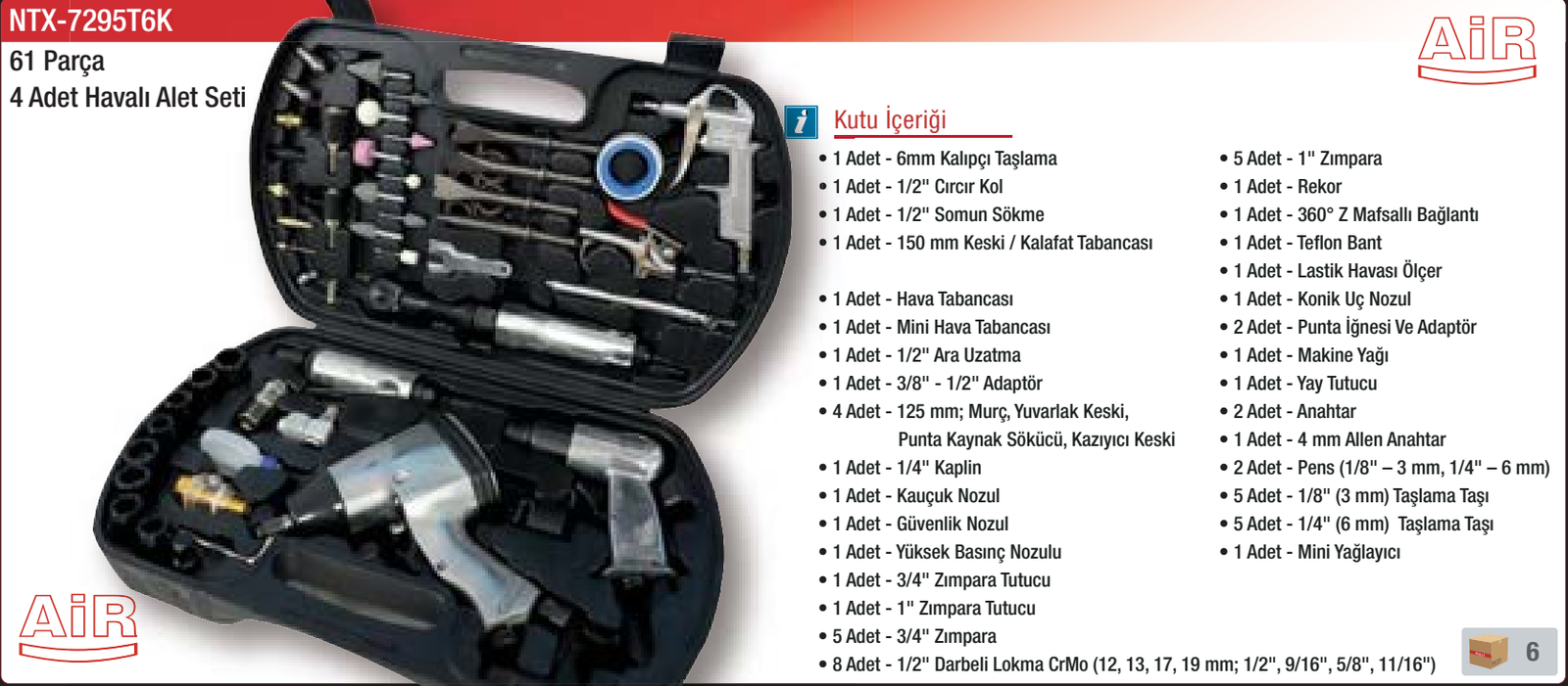 NTX-7295T6K orijinal katalog bilgileri