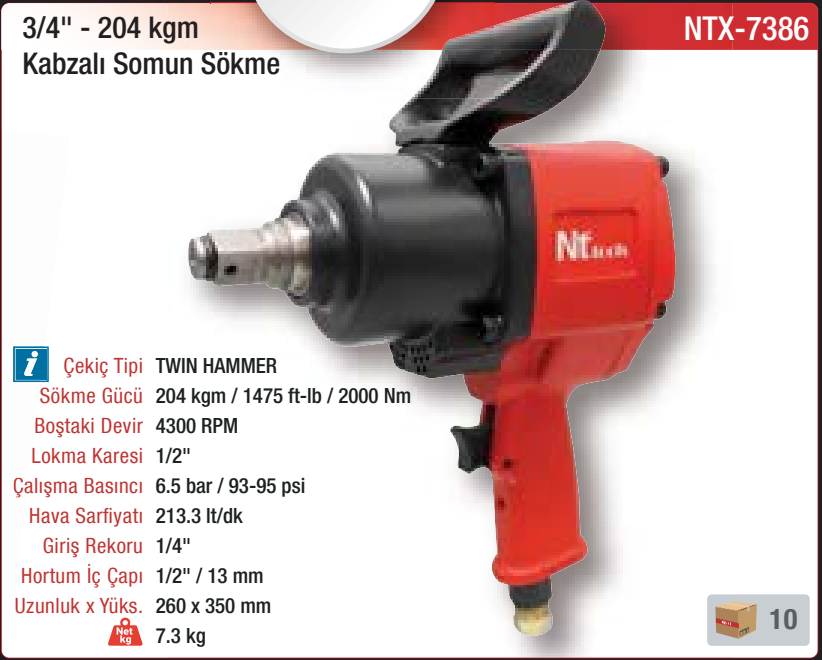 NTX-7386 orijinal katalog bilgileri