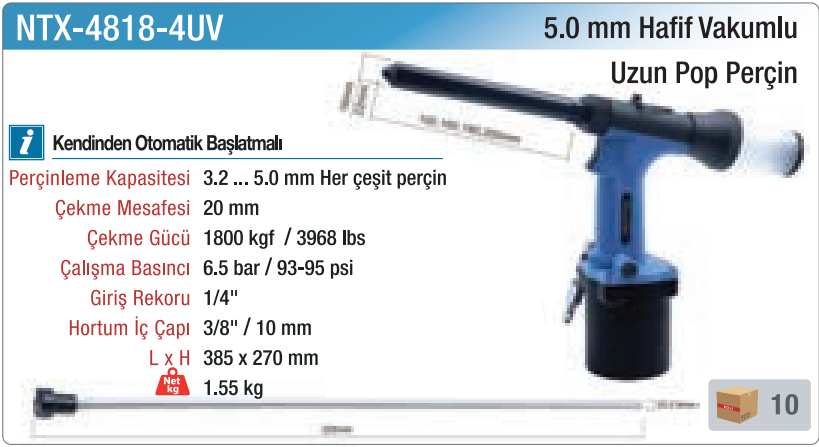 NTX-4818-4UV orijinal katalog bilgileri — fiyat içermeyen görsel