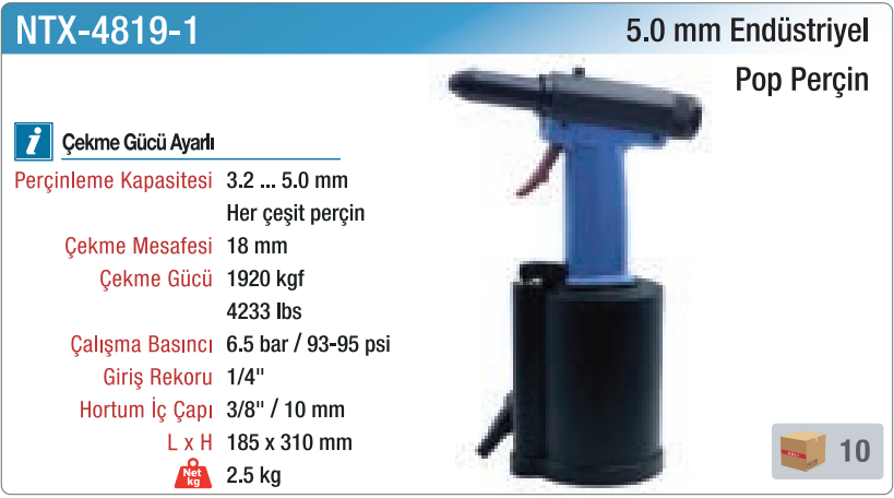 NTX-4819-1 orijinal katalog bilgileri — fiyat içermeyen görsel