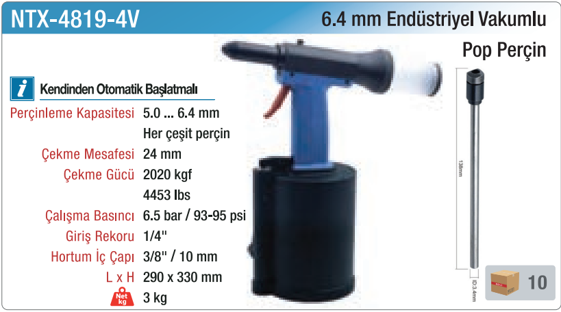 NTX-4819-4V orijinal katalog bilgileri — fiyat içermeyen görsel