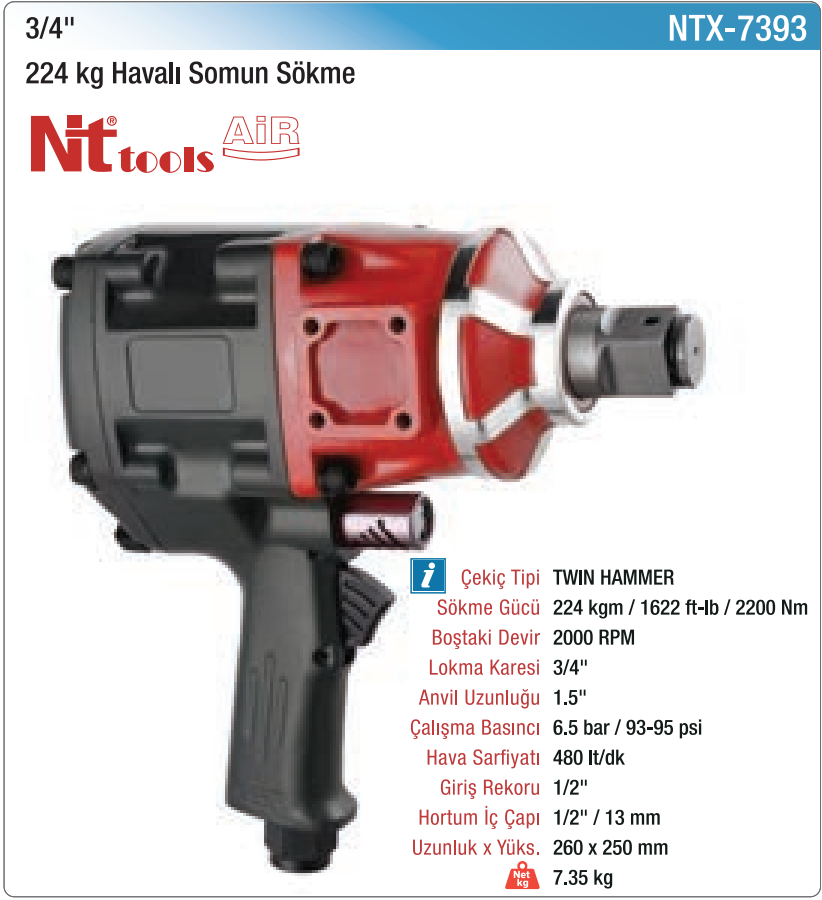 NTX-7393 orijinal katalog bilgileri — fiyat içermeyen görsel